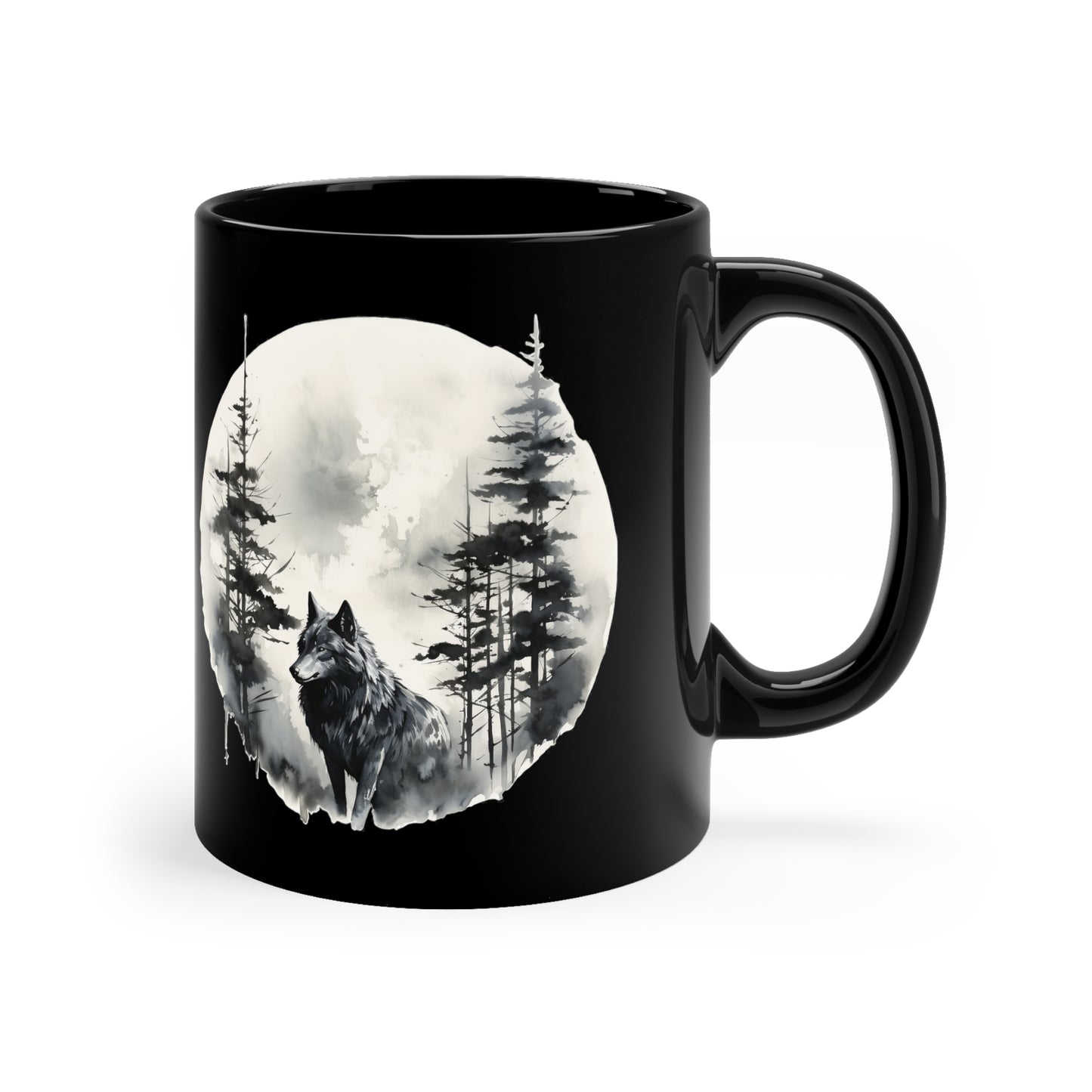 Wolf Quotes "Throw me to the wolves and I will return leading the pack!" |11oz Black Wolf Mug