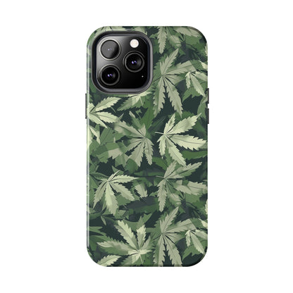 Cannabis Camo 3 Phone Case for iPhone - Lightweight, Impact Resistant, Wireless Charging Compatible