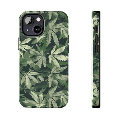 Cannabis Camo 3 Phone Case for iPhone - Lightweight, Impact Resistant, Wireless Charging Compatible