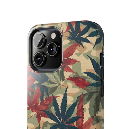 Cannabis Camo Phone Case for iPhone - Lightweight, Impact Resistant, Wireless Charging Compatible