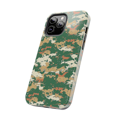 Green Pixel Camo Phone Case for iPhone - Lightweight, Impact Resistant, Wireless Charging Compatible