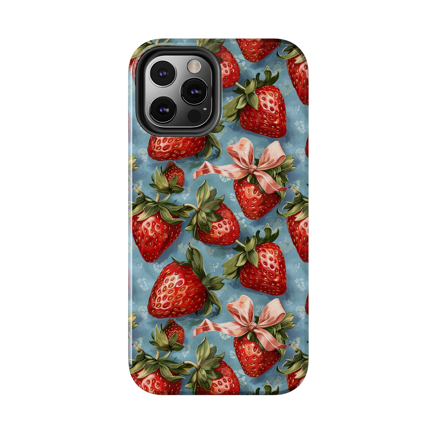 Bows and Berries 2 Phone Case for iPhone - Lightweight, Impact Resistant, Wireless Charging Compatible