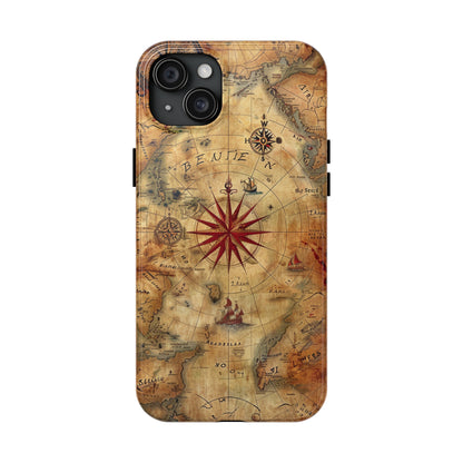 Ancient Cartography Phone Case for iPhone - Lightweight, Impact Resistant, Wireless Charging Compatible