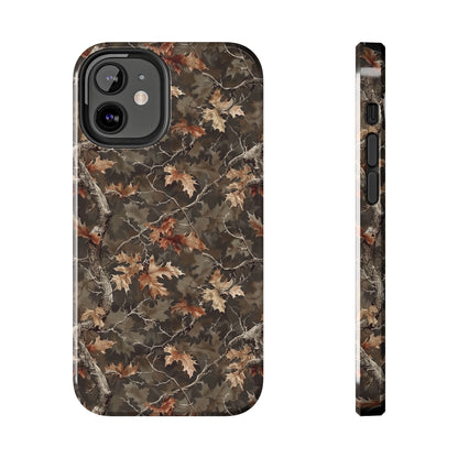 Brown Camo Phone Case for iPhone - Lightweight, Impact Resistant, Wireless Charging Compatible