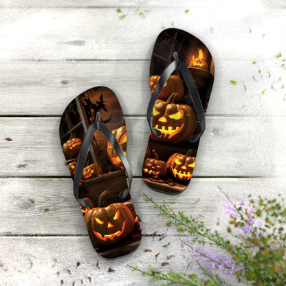 Halloween Flip Flops: The Perfect Shoes for Your Spooky Season Outfit, Great Halloween Gift, Halloween Accessory, Halloween Shoes