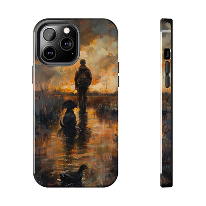 Water Color Mans Best Friend Phone Case for iPhone - Lightweight, Impact Resistant, Wireless Charging Compatible