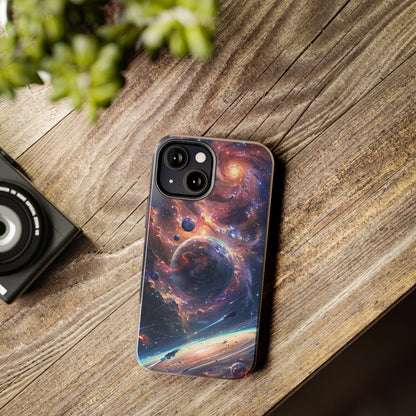 Cosmic Scene Phone Case for iPhone - Lightweight, Impact Resistant, Wireless Charging Compatible