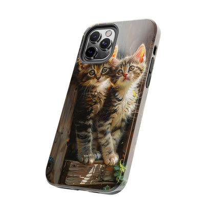 Window of Kittens Phone Case for iPhone - Lightweight, Impact Resistant, Wireless Charging Compatible