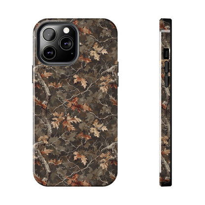 Brown Camo Phone Case for iPhone - Lightweight, Impact Resistant, Wireless Charging Compatible