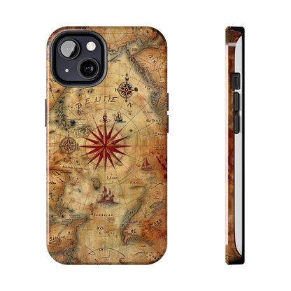 Ancient Cartography Phone Case for iPhone - Lightweight, Impact Resistant, Wireless Charging Compatible