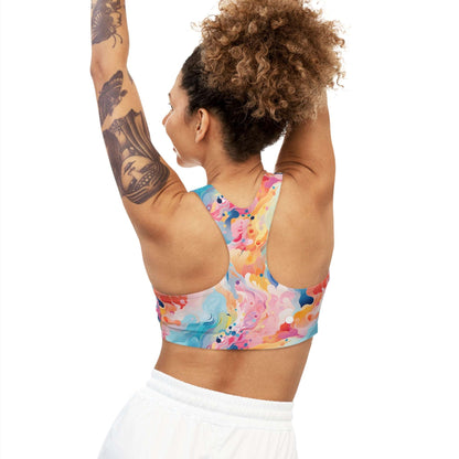 Colorful Hypnotic Custom Sports Bra - Vibrant & Supportive