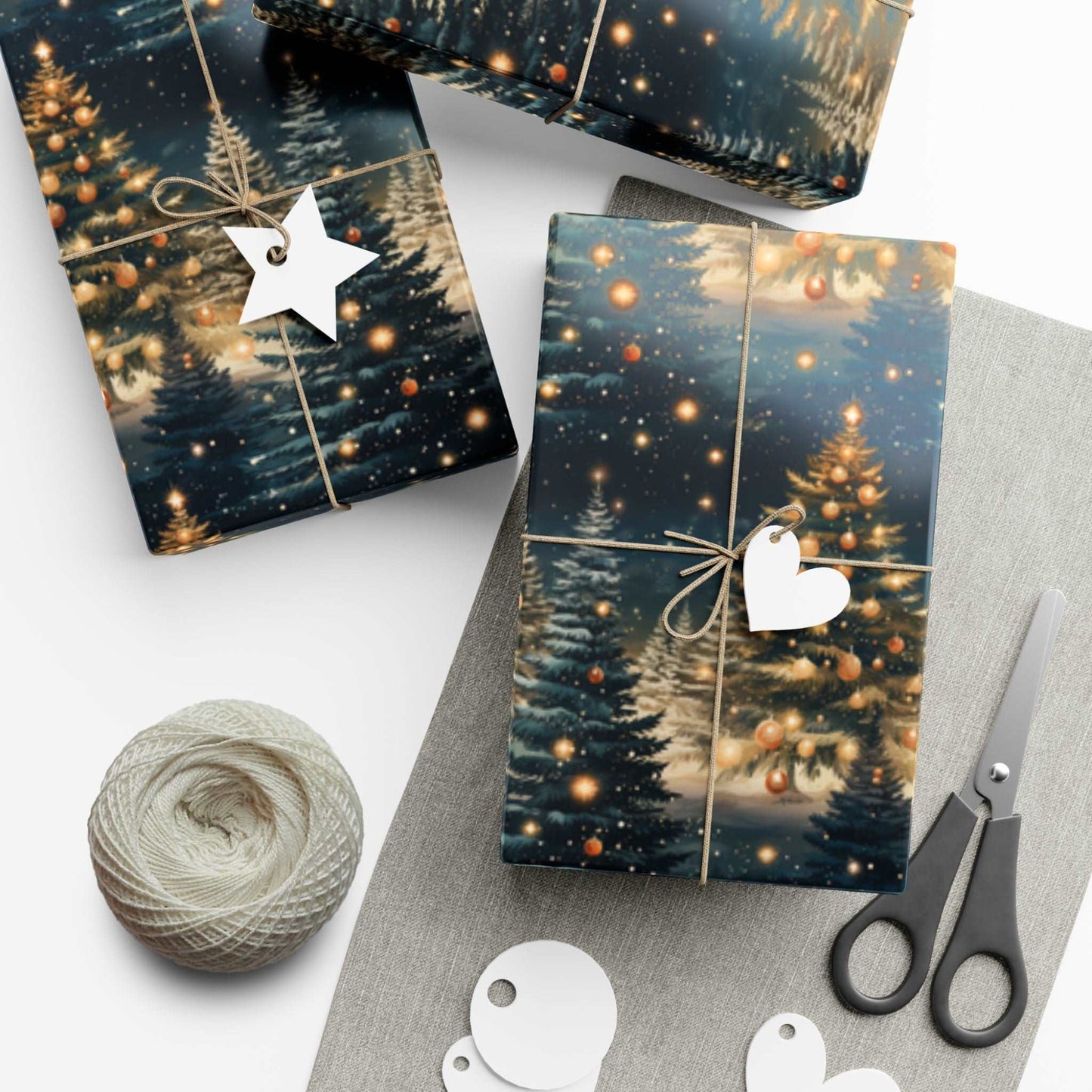 Christmas Tree Gift Wrapping Paper! Cover all your Christmas Gift Wrap ideas with our Custom gift wrapping paper!