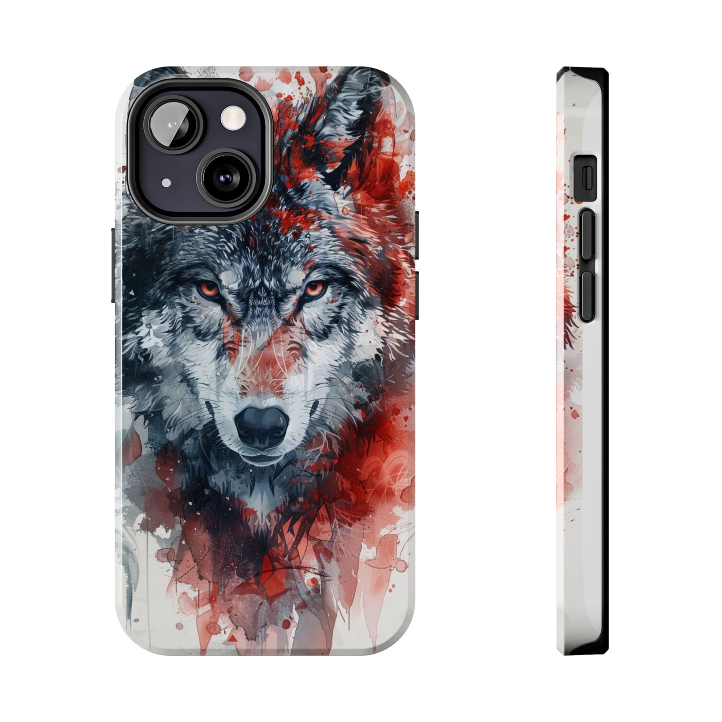 Biomorphism Style Wolf Phone Case for iPhone - Lightweight, Impact Resistant, Wireless Charging Compatible