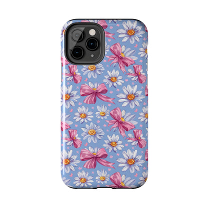 Daisies and Bows 2 Phone Case for iPhone - Lightweight, Impact Resistant, Wireless Charging Compatible