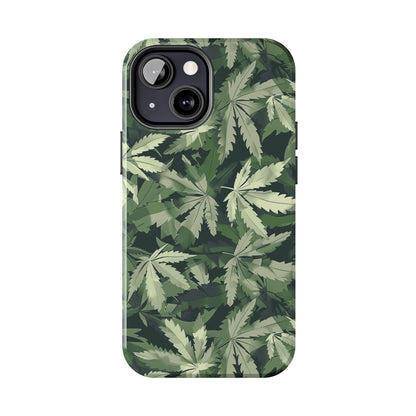 Cannabis Camo 3 Phone Case for iPhone - Lightweight, Impact Resistant, Wireless Charging Compatible