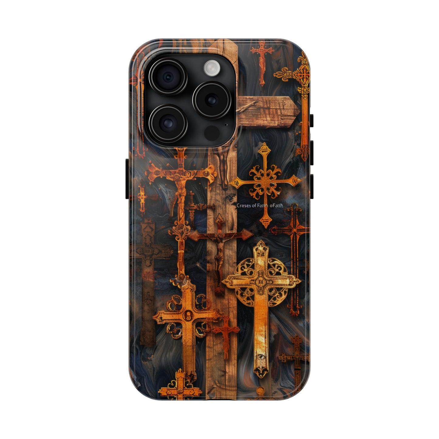 Religious Cross Phone Case for iPhone - Lightweight, Impact Resistant, Wireless Charging Compatible