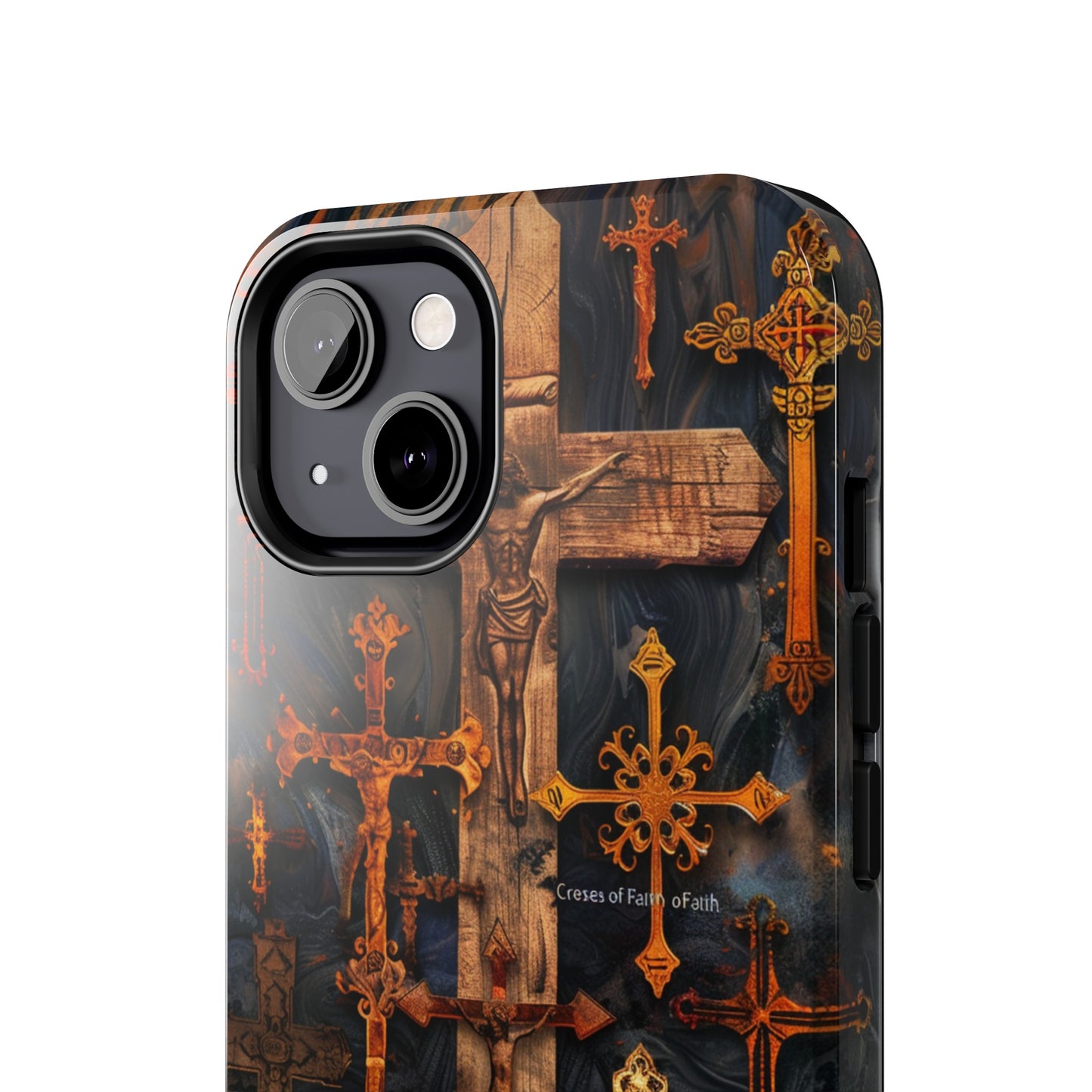 Religious Cross Phone Case for iPhone - Lightweight, Impact Resistant, Wireless Charging Compatible