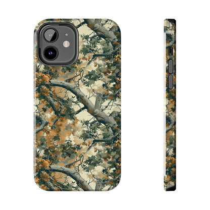 Brown Tree Camo Phone Case for iPhone - Lightweight, Impact Resistant, Wireless Charging Compatible