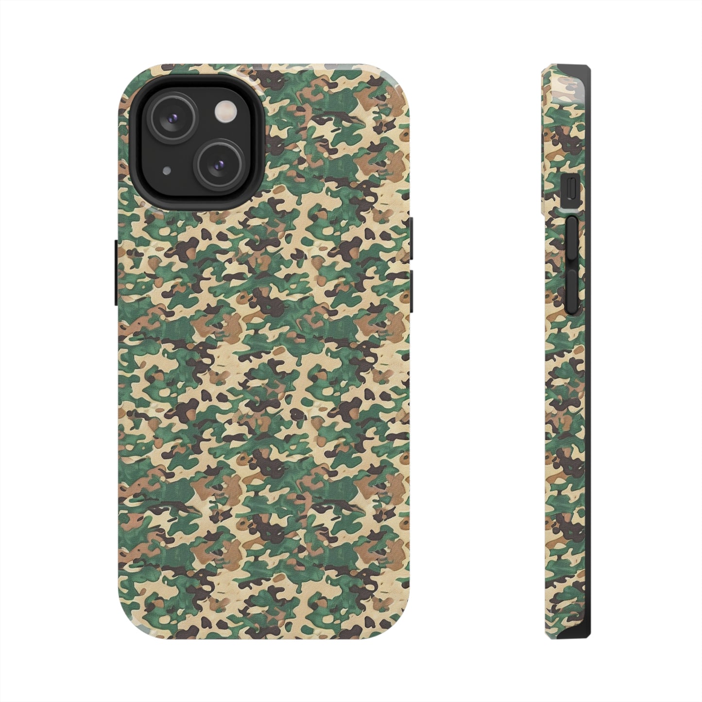 Green Camo Phone Case for iPhone - Lightweight, Impact Resistant, Wireless Charging Compatible