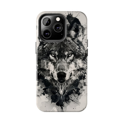 Calligraffiti Style Wolf Phone Case 3 for iPhone - Lightweight, Impact Resistant, Wireless Charging Compatible