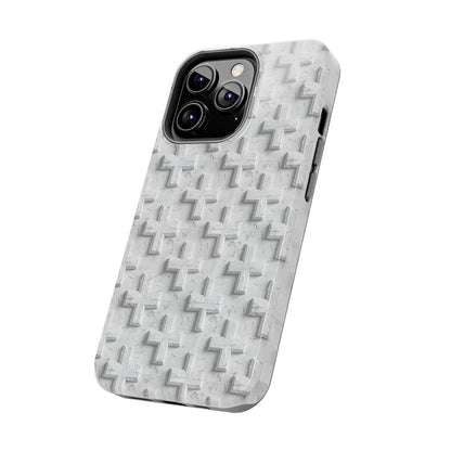 White Cross Phone Case for iPhone - Lightweight, Impact Resistant, Wireless Charging Compatible