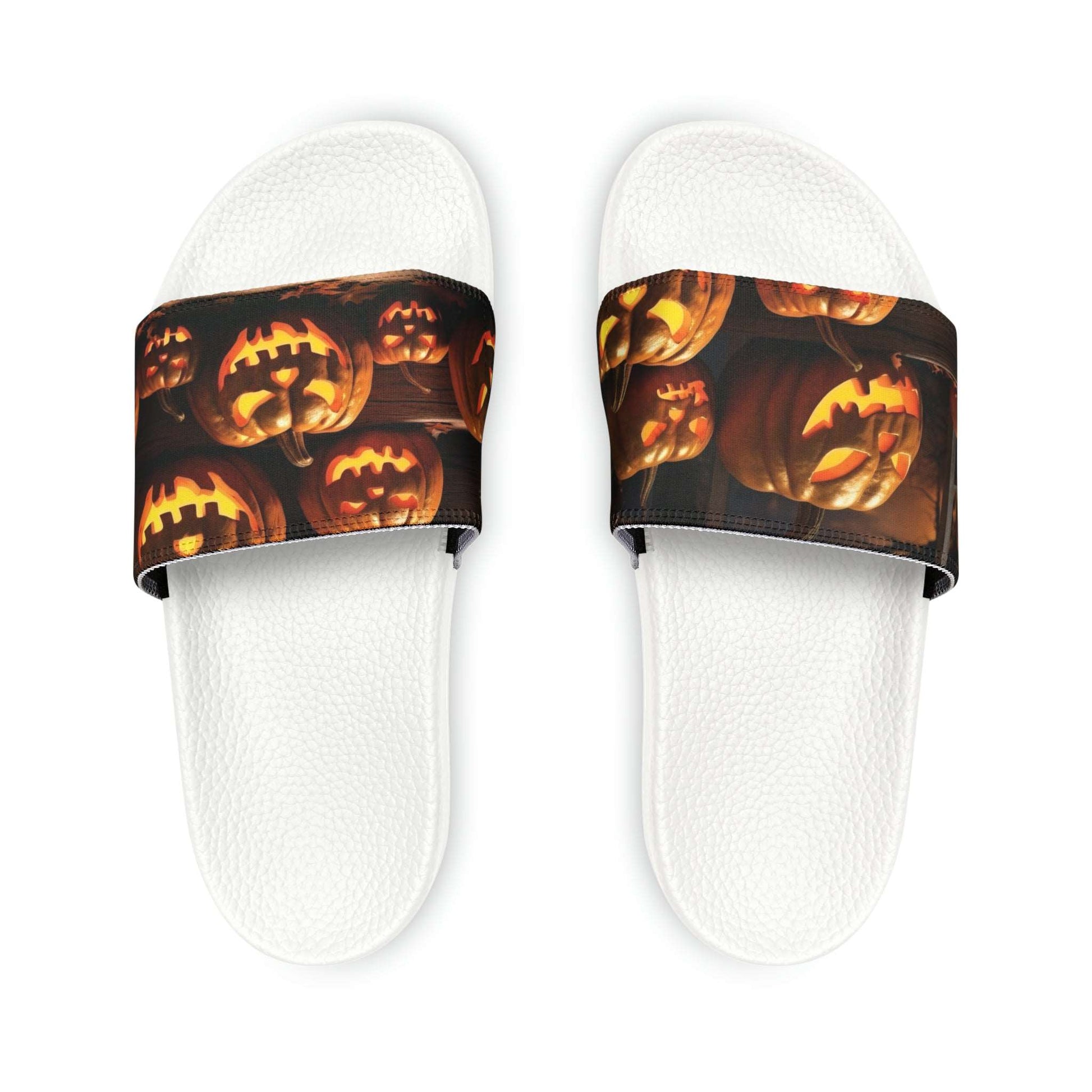 Men's Halloween Pumpkin Dance Slide Sandals