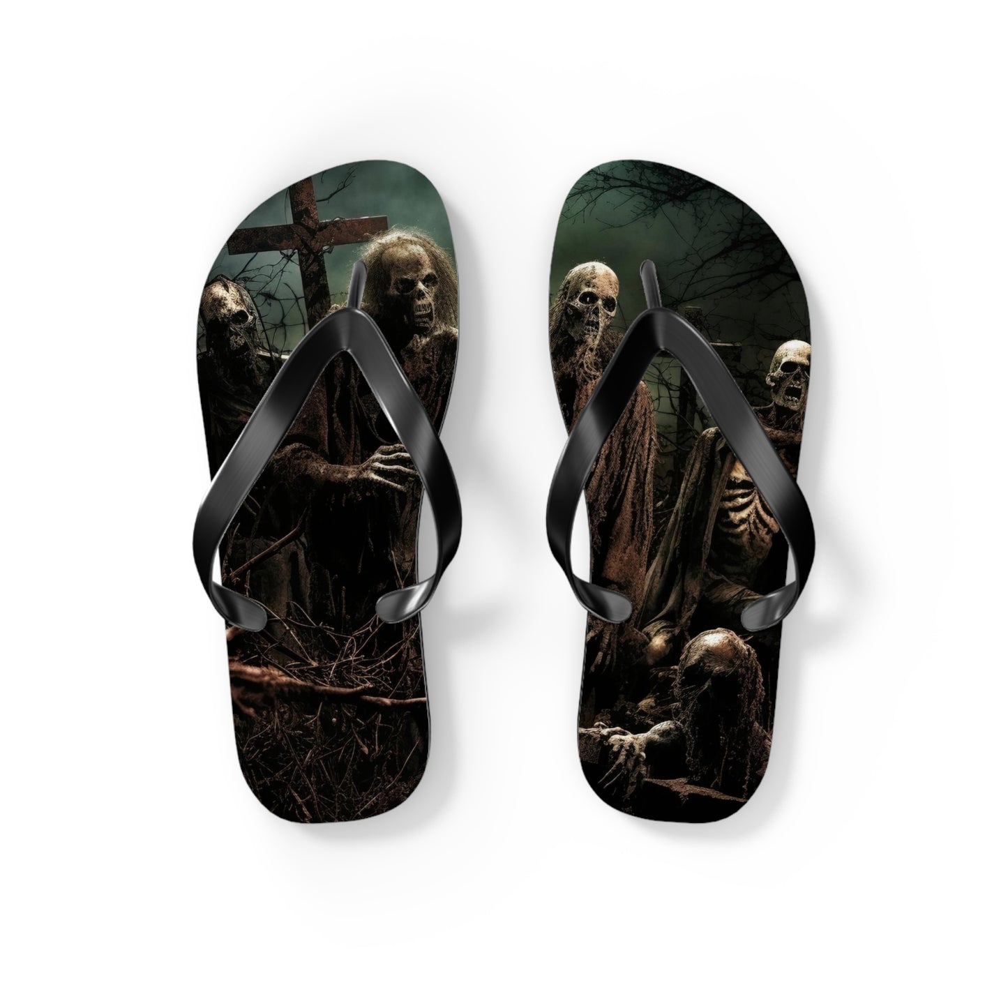 Zombie Outbreak Flip-Flops, Zombie Apocalypse, funny flip flops, Halloween Costume, Halloween Gift, Halloween Shoes,