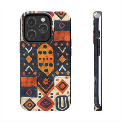 Cultural Tapestry Phone Case for iPhone - Lightweight, Impact Resistant, Wireless Charging Compatible