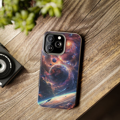 Cosmic Scene Phone Case for iPhone - Lightweight, Impact Resistant, Wireless Charging Compatible