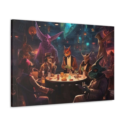 Intergalactic Poker Canvas Gallery Wraps / Game Room Art / Wall Decor / Living Room Decor