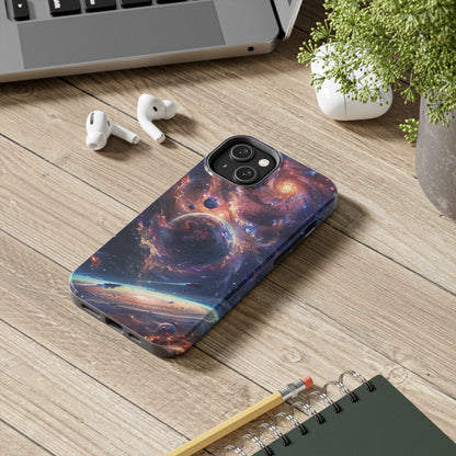 Cosmic Scene Phone Case for iPhone - Lightweight, Impact Resistant, Wireless Charging Compatible