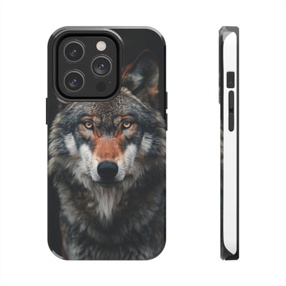 The Arte Povera Style Wolf Head 2 Phone Case for iPhone - Lightweight, Impact Resistant, Wireless Charging Compatible