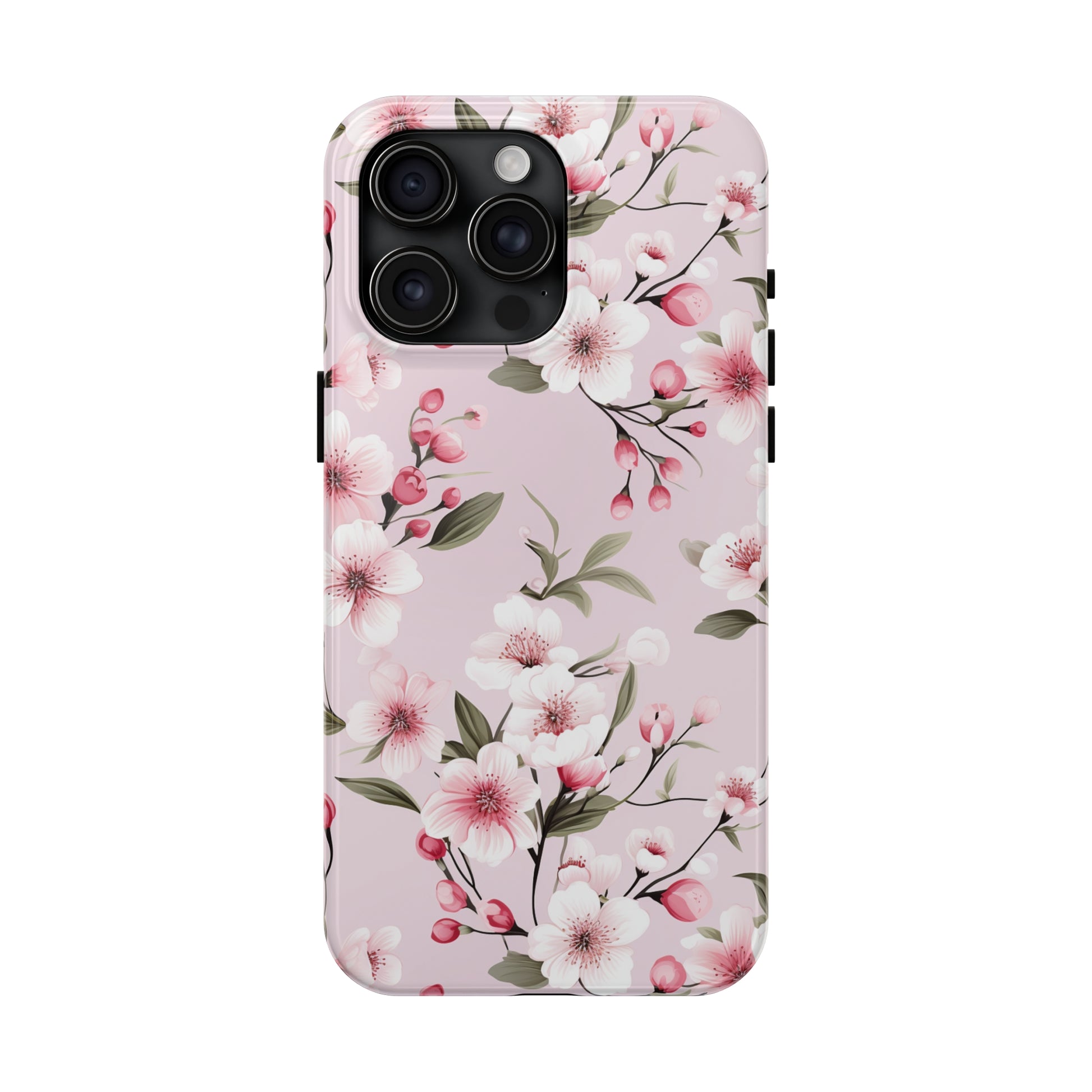 AI Cherry Blossom Pattern Phone Case for iPhone - Lightweight, Impact Resistant, Wireless Charging Compatible-AI phone case-AI By AJ