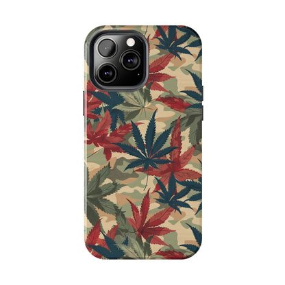 Cannabis Camo Phone Case for iPhone - Lightweight, Impact Resistant, Wireless Charging Compatible