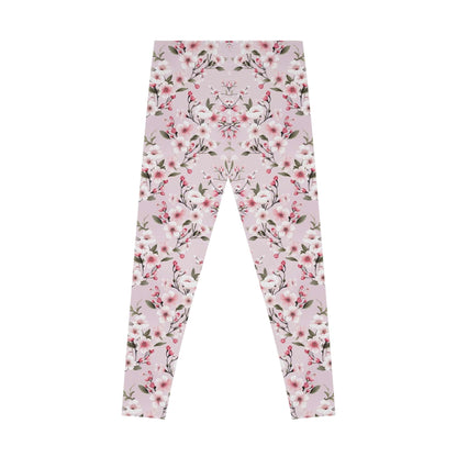 Cherry Blossom Flower Stretchy Leggings