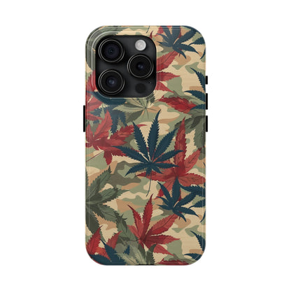 Cannabis Camo Phone Case for iPhone - Lightweight, Impact Resistant, Wireless Charging Compatible