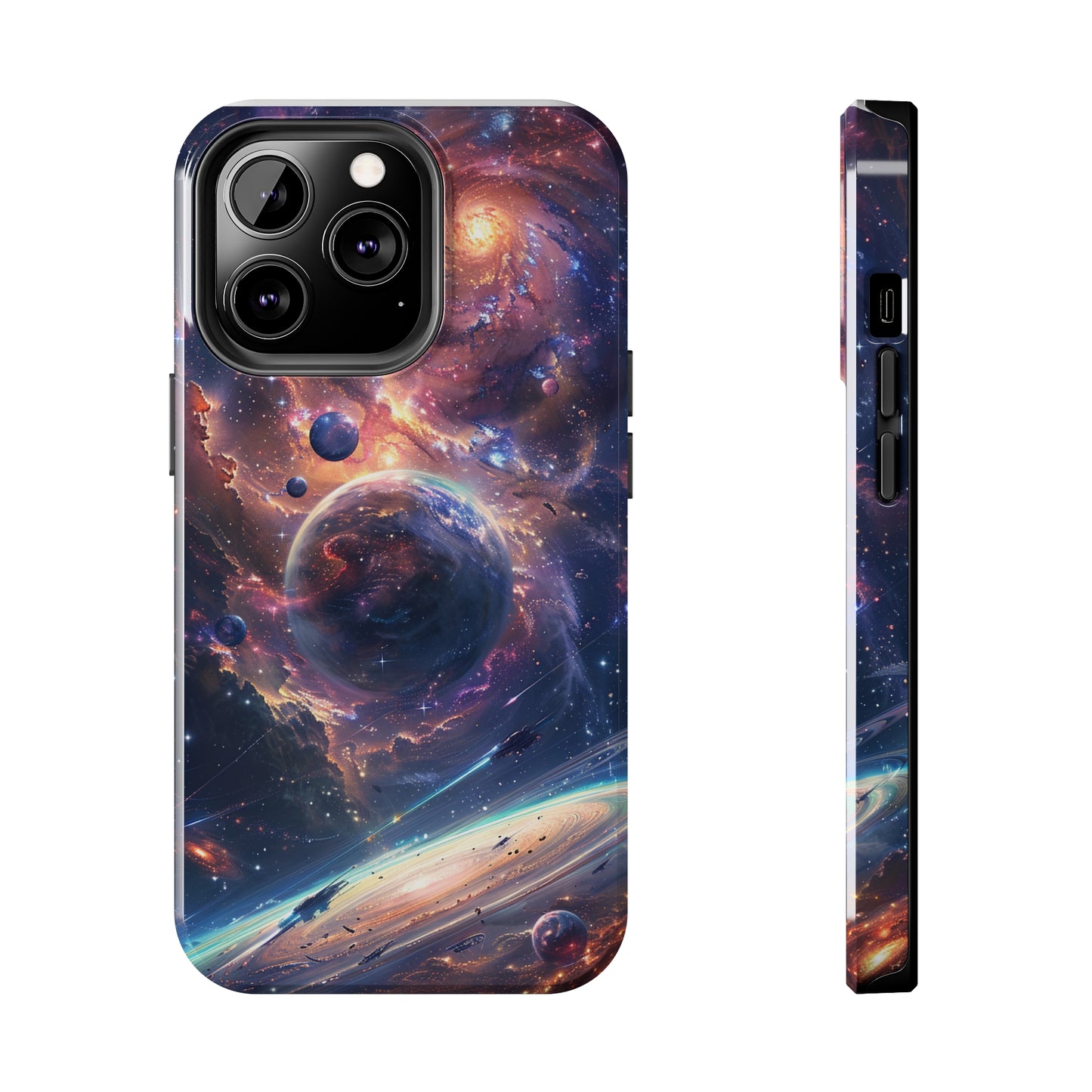 Cosmic Scene Phone Case for iPhone - Lightweight, Impact Resistant, Wireless Charging Compatible