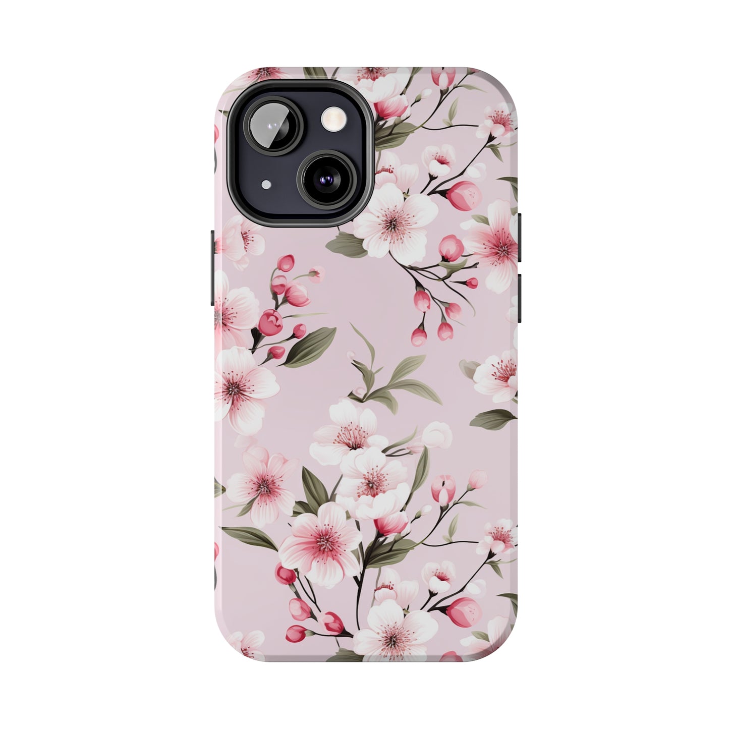 AI Cherry Blossom Pattern Phone Case for iPhone - Lightweight, Impact Resistant, Wireless Charging Compatible-AI phone case-AI By AJ