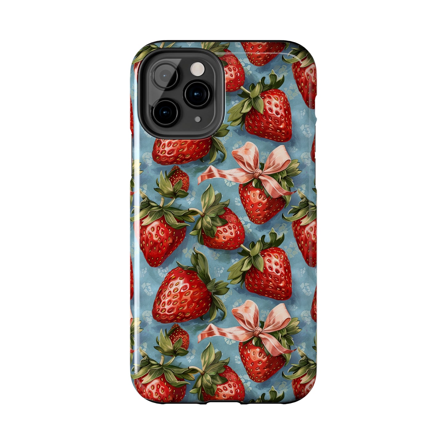 Bows and Berries 2 Phone Case for iPhone - Lightweight, Impact Resistant, Wireless Charging Compatible