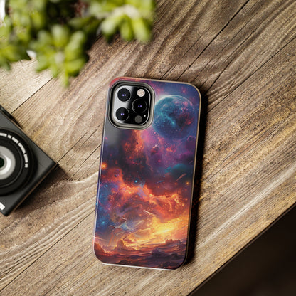 Cosmic Space Phone Case for iPhone - Lightweight, Impact Resistant, Wireless Charging Compatible