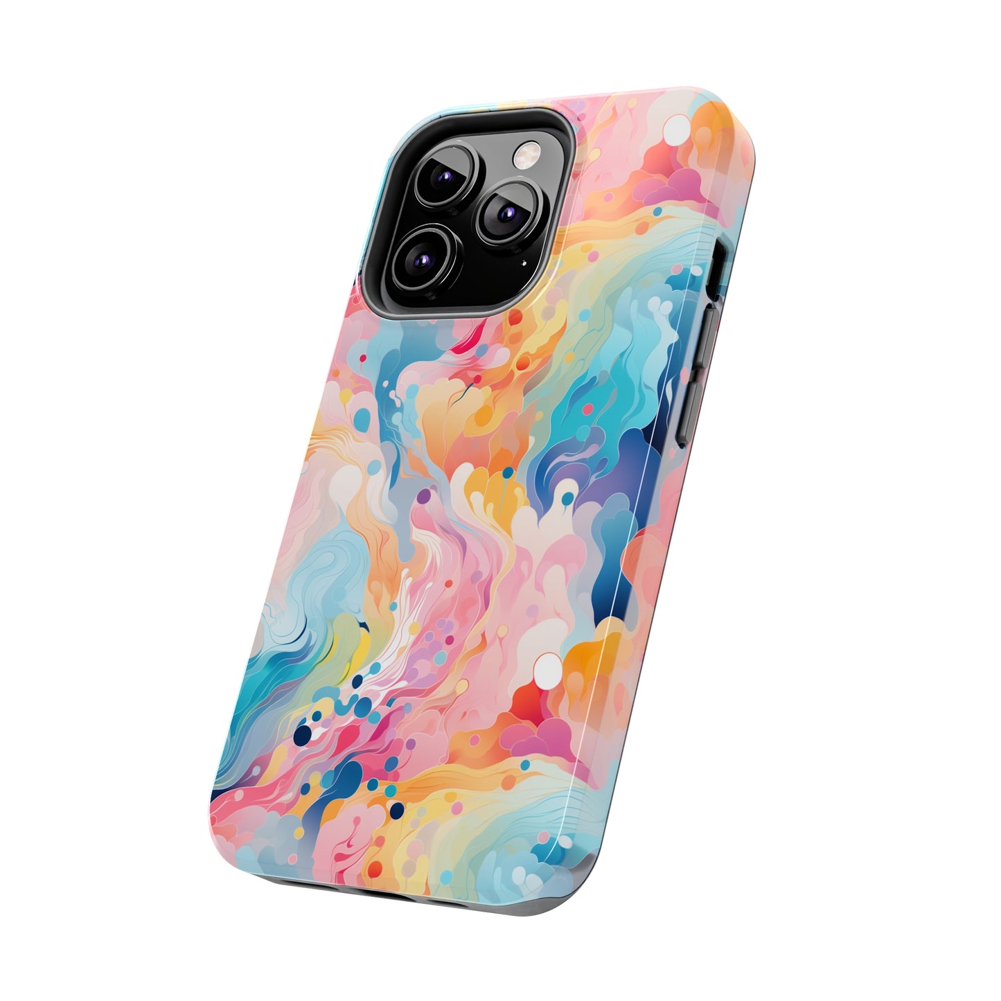 AI Psychedelic Pattern Phone Case for iPhone - Lightweight, Impact Resistant, Wireless Charging Compatible-AI phone case-AI By AJ