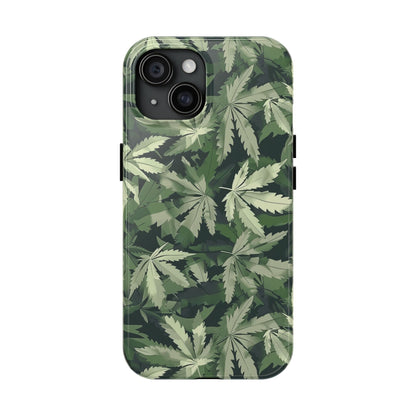 Cannabis Camo 3 Phone Case for iPhone - Lightweight, Impact Resistant, Wireless Charging Compatible