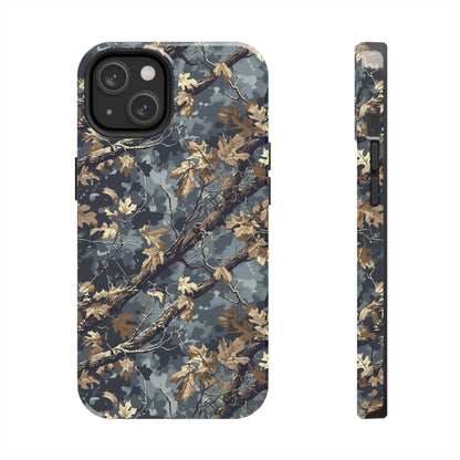 Gray Camo Phone Case for iPhone - Lightweight, Impact Resistant, Wireless Charging Compatible