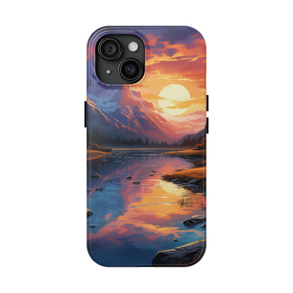 Serene Scene Phone Case for iPhone - Lightweight, Impact Resistant, Wireless Charging Compatible