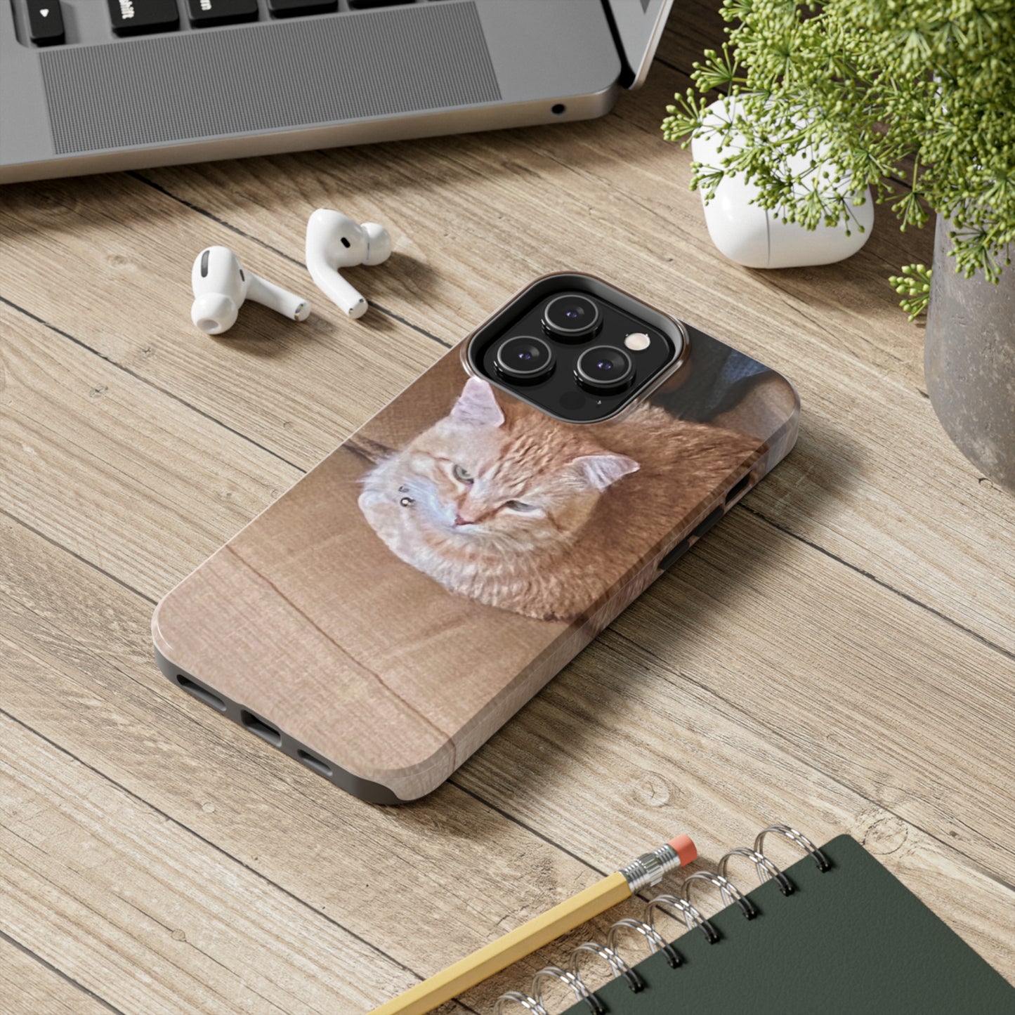 Alfred the Cat's "Couch Potato" Phone Case for iPhone - Lightweight, Impact Resistant, Wireless Charging Compatible