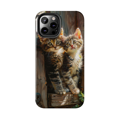 Window of Kittens Phone Case for iPhone - Lightweight, Impact Resistant, Wireless Charging Compatible