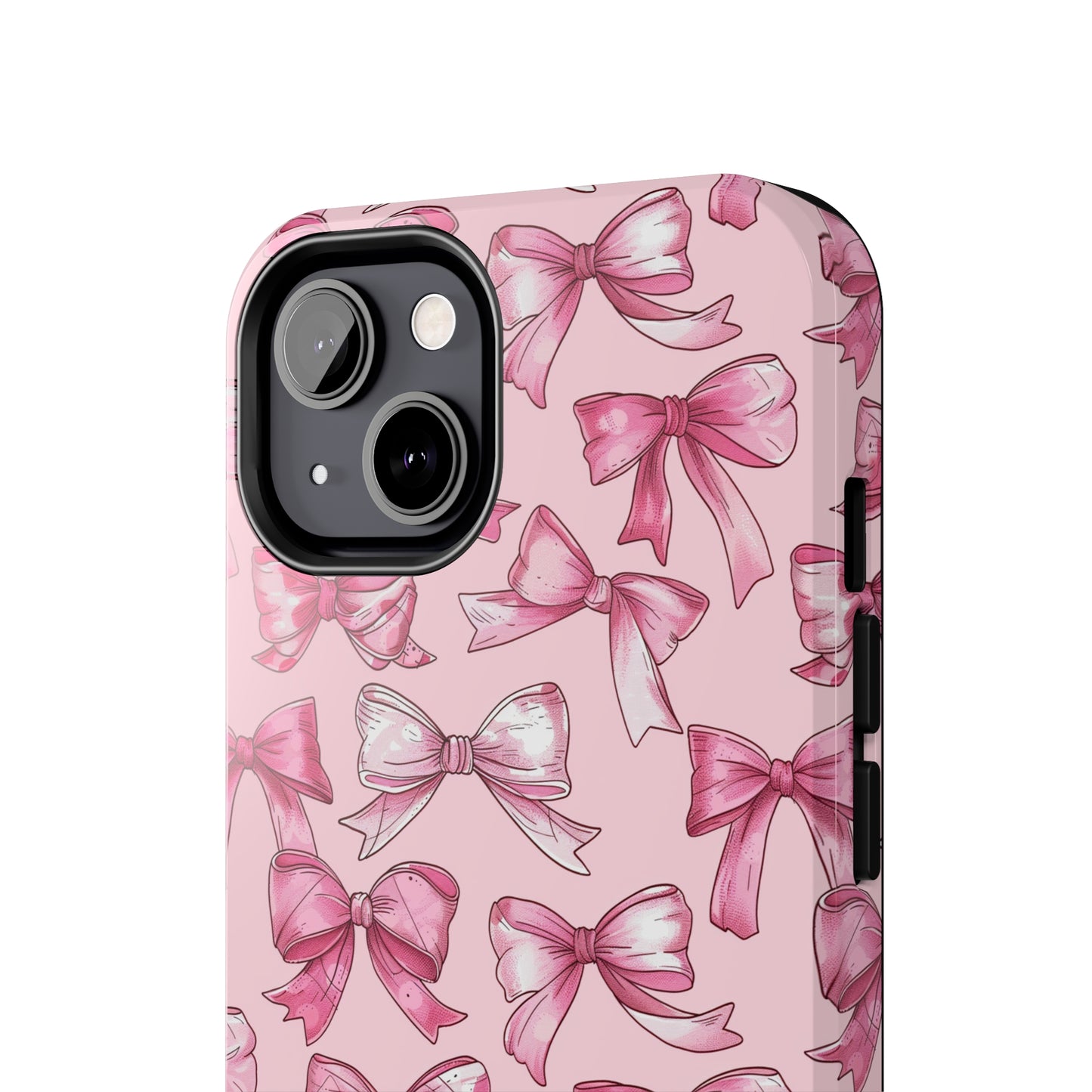 Pink Bows Phone Case for iPhone - Lightweight, Impact Resistant, Wireless Charging Compatible