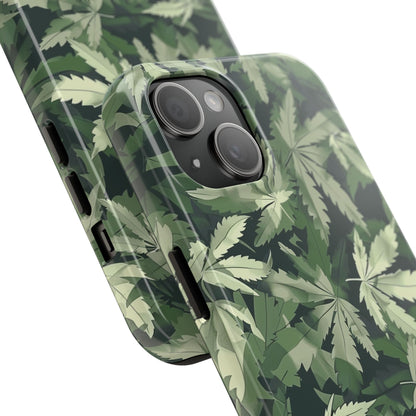 Cannabis Camo 3 Phone Case for iPhone - Lightweight, Impact Resistant, Wireless Charging Compatible