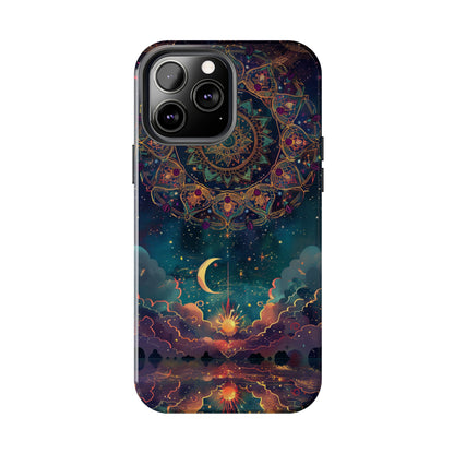 Mandala Pattern Phone Case 2 for iPhone - Lightweight, Impact Resistant, Wireless Charging Compatible