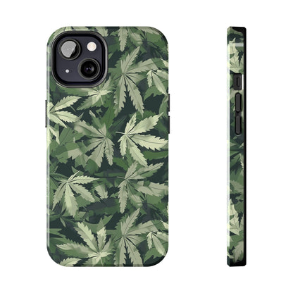 Cannabis Camo 3 Phone Case for iPhone - Lightweight, Impact Resistant, Wireless Charging Compatible